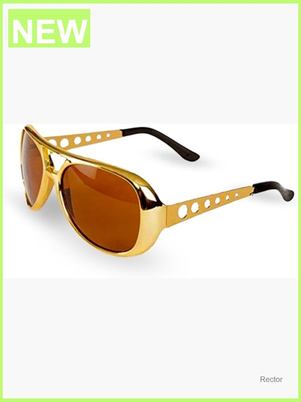 50's 60's Aviator Shades Sunglasses - Gold Frame 1 Pair